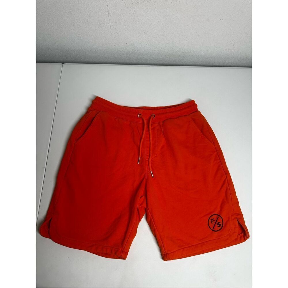 Fly Supply Family Over Money Men's Size Medium Orange Drawstring Shorts